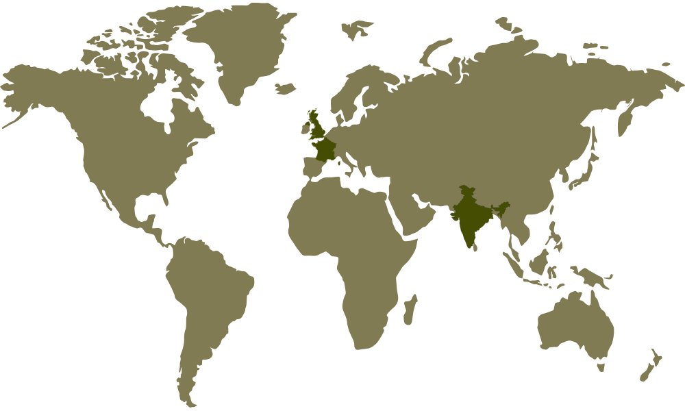 World map showing origin
